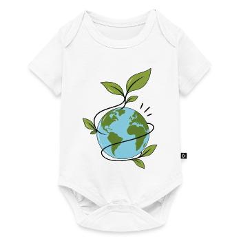 Die wachsende Welt - Baby Premium Kurzarmbody - Weiß - Vorne