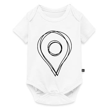 Standort handgezeichnet - Baby Premium Kurzarmbody - Weiß - Vorne