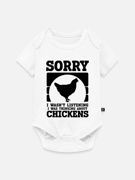Huhn Spruch Humor - Baby Premium Kurzarmbody - Weiß