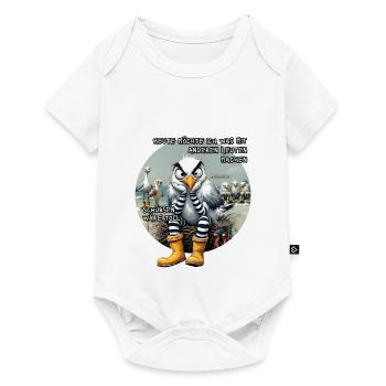 Böse Möwen - Leute schubsen - Baby Premium Kurzarmbody - Weiß - Vorne