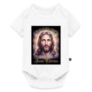 Jesus Christus Ich segne Dich - Baby Premium Kurzarmbody - Weiß - Vorne