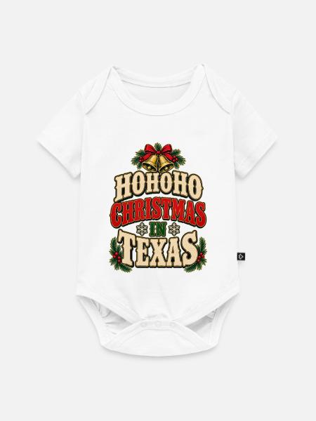 HoHoHo Weihnachten in Texas - Baby Premium Kurzarmbody - Weiß