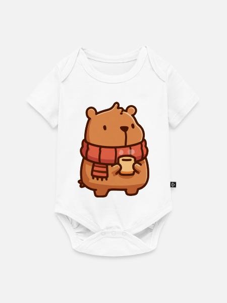 Kapybara-kleines Nagetier - Baby Premium Kurzarmbody - Weiß