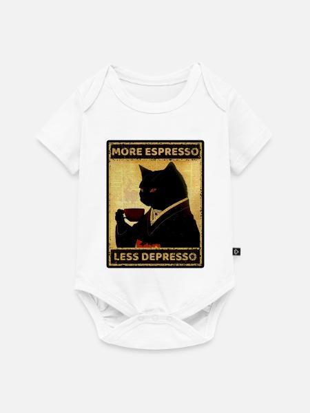 More Espresso - Baby Premium Kurzarmbody - Weiß