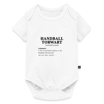 Lustig Handball Torwart - Baby Premium Kurzarmbody - Weiß - Vorne