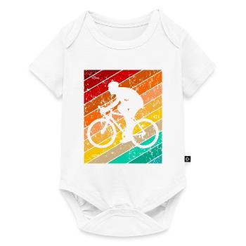 Fahrrad Fahrradmotiv Fahrradfahrer Fahrradfahren - Baby Premium Kurzarmbody - Weiß - Vorne
