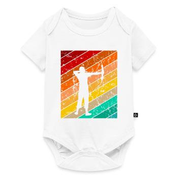 Bogenschießen Bogenschütze Pfeil und Bogen - Baby Premium Kurzarmbody - Weiß - Vorne
