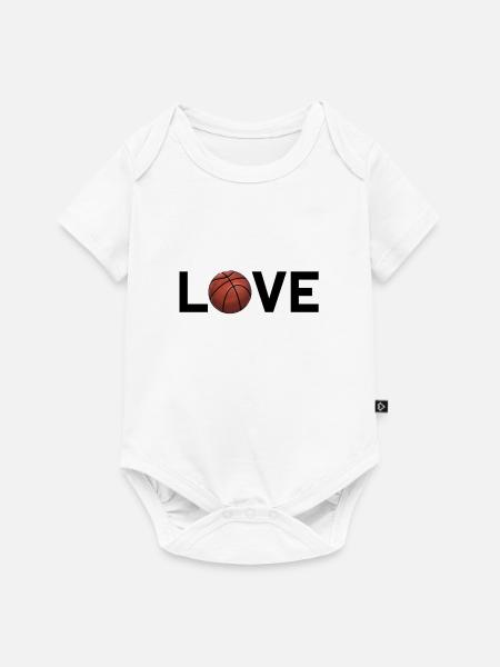Love Basketball - Baby Premium Kurzarmbody - Weiß