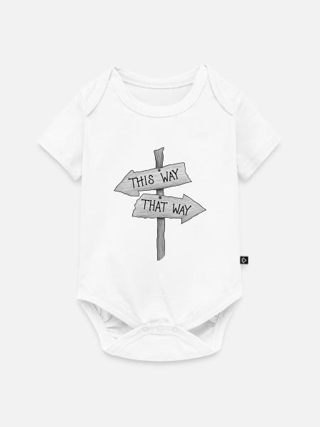 Wegweiser - Baby Premium Kurzarmbody - Weiß