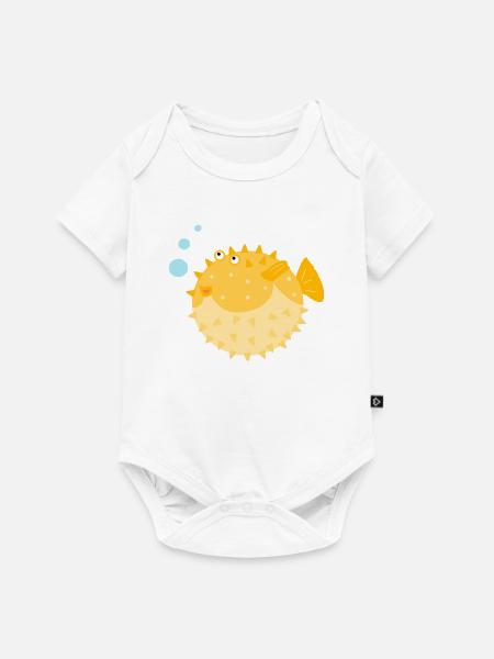 Netter Kugelfisch - Baby Premium Kurzarmbody - Weiß