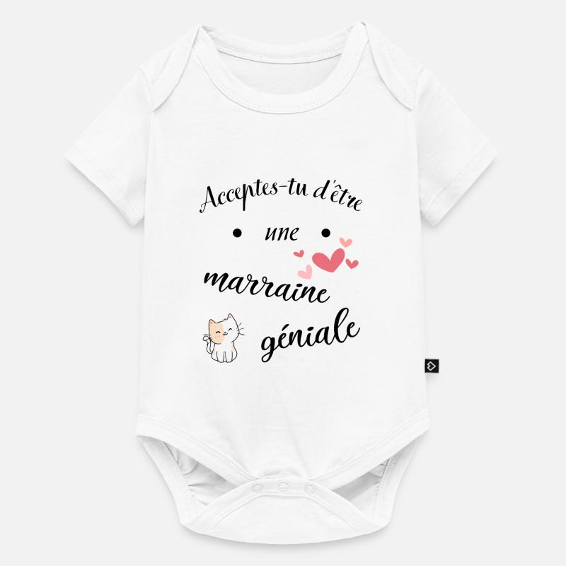 Acceptes-tu d'être une marraine géniale ? - Body à manches courtes Premium Bébé - blanc