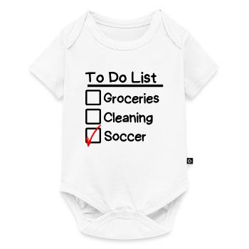 Liste des tâches | T-shirt de football - Body à manches courtes Premium Bébé - blanc - Devant