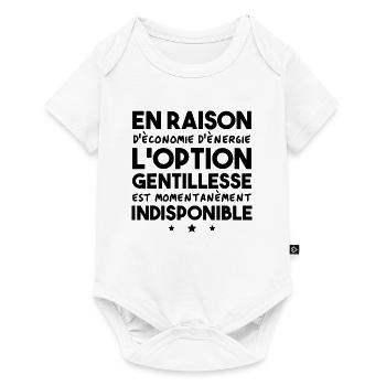 Option gentillesse indisponible - Body à manches courtes Premium Bébé - blanc - Devant