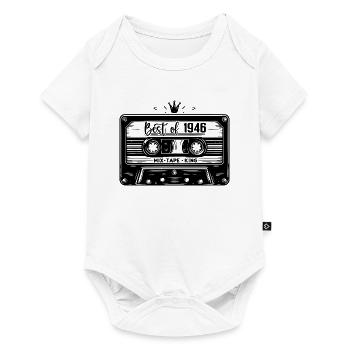 Cassette 1946 Vintage 1946 Millésime 1946 Cadeaux - Body à manches courtes Premium Bébé - blanc - Devant