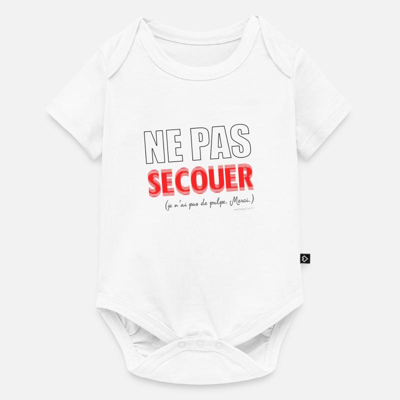 Ne pas secouer - Body à manches courtes Premium Bébé - blanc