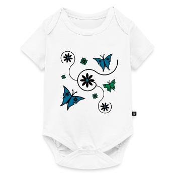 Schmetterling Frühling - Baby Premium Kurzarmbody - Weiß - Vorne