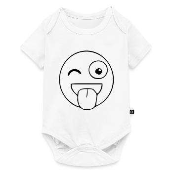 Emoji cheeky sketch black - Baby Premium short-sleeve bodysuit - white - Front