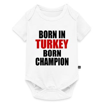 born in turkey born champion - Turquie - Body à manches courtes Premium Bébé - blanc - Devant