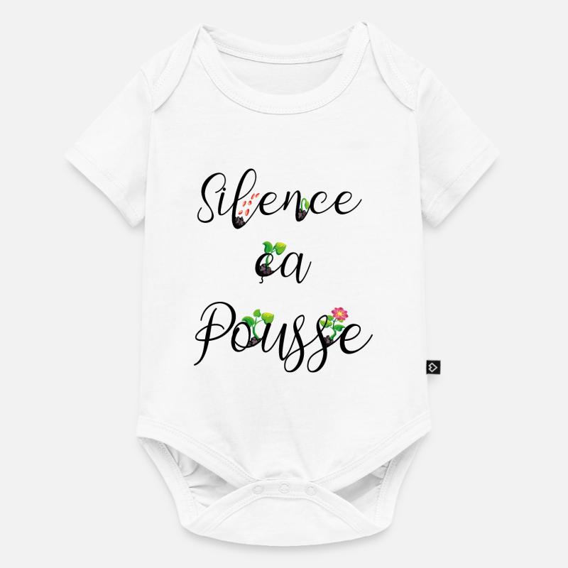 Silence ça Pousse - Body à manches courtes Premium Bébé - blanc