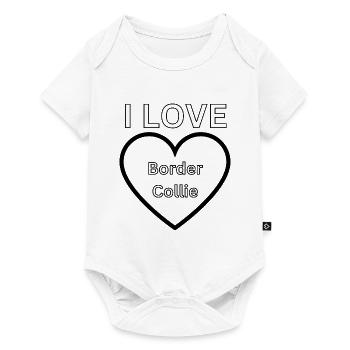 I Love Border Collie Fan Chien propriétaire Chien - Body à manches courtes Premium Bébé - blanc - Devant
