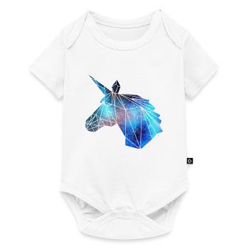 Einhorn Universum Space Unicorn Galaxie Polygon - Baby Premium short-sleeve bodysuit - white - Front