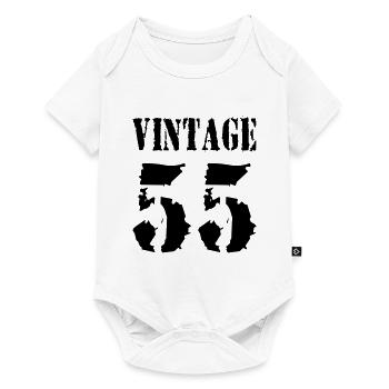 Vintage 1955 - Jahrgang 55 - Party Vector - Baby Premium short-sleeve bodysuit - white - Front