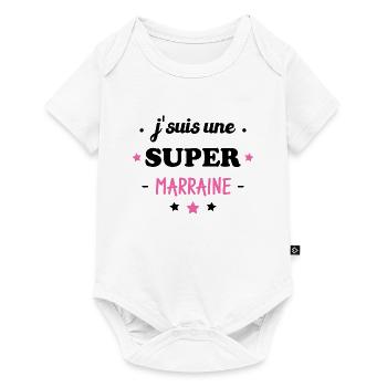 J'suis une super marraine - Body à manches courtes Premium Bébé - blanc - Devant
