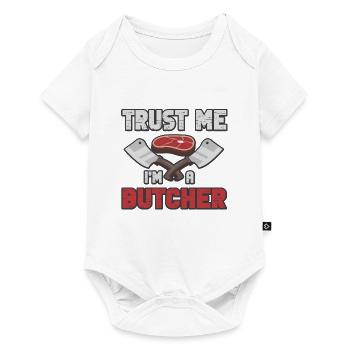 Metzger Fleischer Sprücher I Metzgerei - Baby Premium Kurzarmbody - Weiß - Vorne