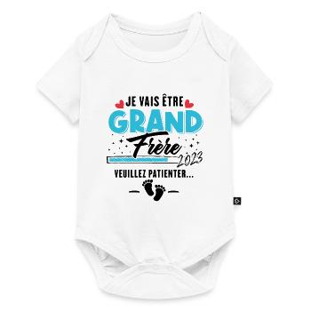 Je Vais Être Grand Frère 2023 - Body à manches courtes Premium Bébé - blanc - Devant
