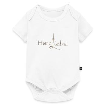 Harzliebe wooden lettering - Baby Premium short-sleeve bodysuit - white - Front
