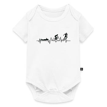 Triathlon, Swimming, Cycling, Running, Sports - Baby Premium short-sleeve bodysuit - white - Front