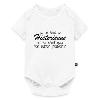 Ich bin Historiker. Was ist deine Superkraft? - Baby Premium Kurzarmbody - Weiß - Vorne