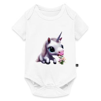 Joli bouquet d’odeurs de licorne - Body à manches courtes Premium Bébé - blanc - Devant