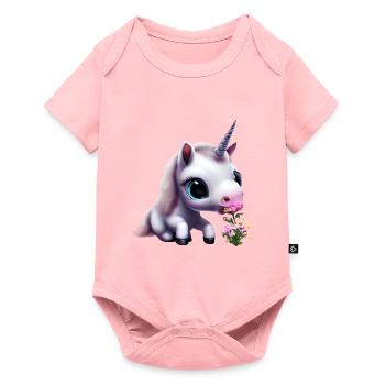 Joli bouquet d’odeurs de licorne - Body à manches courtes Premium Bébé - rose - Devant