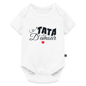 Tata D'amour - Body à manches courtes Premium Bébé - blanc - Devant