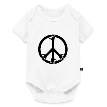Paix et Rock! - Body à manches courtes Premium Bébé - blanc - Devant