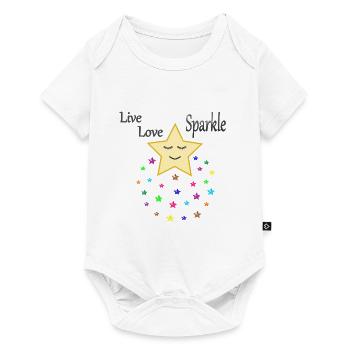 live love sparkle; live dear funkle; star; Stars - Baby Premium short-sleeve bodysuit - white - Front