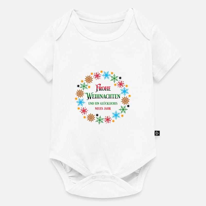 Weihnachtskranz w H - Baby Premium Kurzarmbody - Weiß