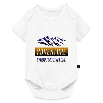 Adventure enjoy and explore - Baby Premium Kurzarmbody - Weiß - Vorne