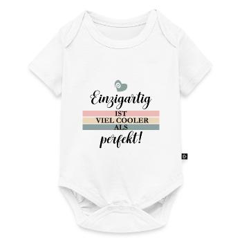 Einzigartig - Baby Premium Kurzarmbody - Weiß - Vorne