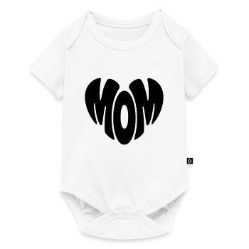 Mom Heart Shape Mom Heart Shape Mother's Day Gift - Baby Premium short-sleeve bodysuit - white - Front