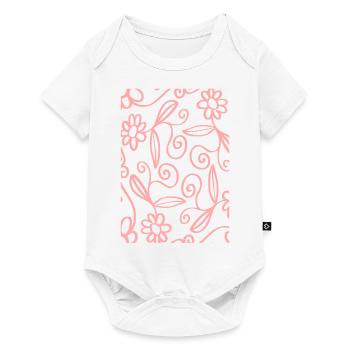 Fleurs - Body à manches courtes Premium Bébé - blanc - Devant