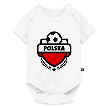 Football Pologne drapeau pays Équipe Fan - Body à manches courtes Premium Bébé - blanc - Devant