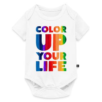 Color Up Your Life Colorful - Baby Premium short-sleeve bodysuit - white - Front