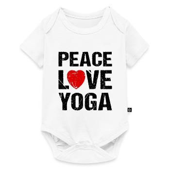 Peace Love Yoga - Baby Premium short-sleeve bodysuit - white - Front
