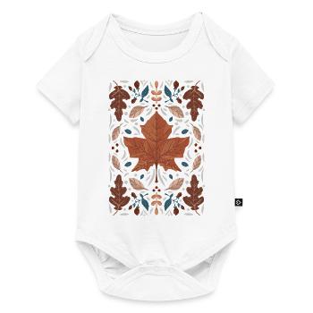 Autumn Leaves in Fall - Baby Premium short-sleeve bodysuit - white - Front