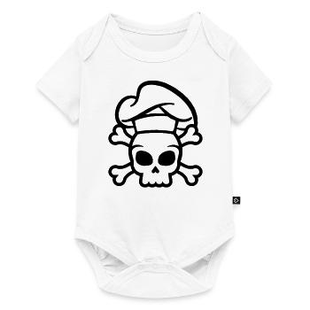 Koch Skull Chef’s Hat Cooking - Body à manches courtes Premium Bébé - blanc - Devant
