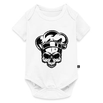 Koch Skull Chapeau de chef - Body à manches courtes Premium Bébé - blanc - Devant