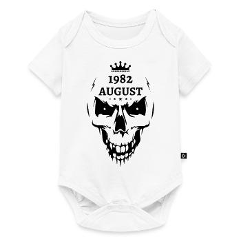 August 1982 Totenkopf - Baby Premium Kurzarmbody - Weiß - Vorne