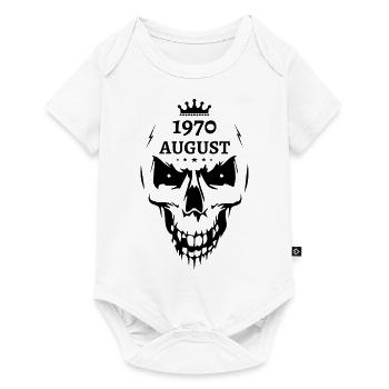 August 1970 Totenkopf - Baby Premium Kurzarmbody - Weiß - Vorne